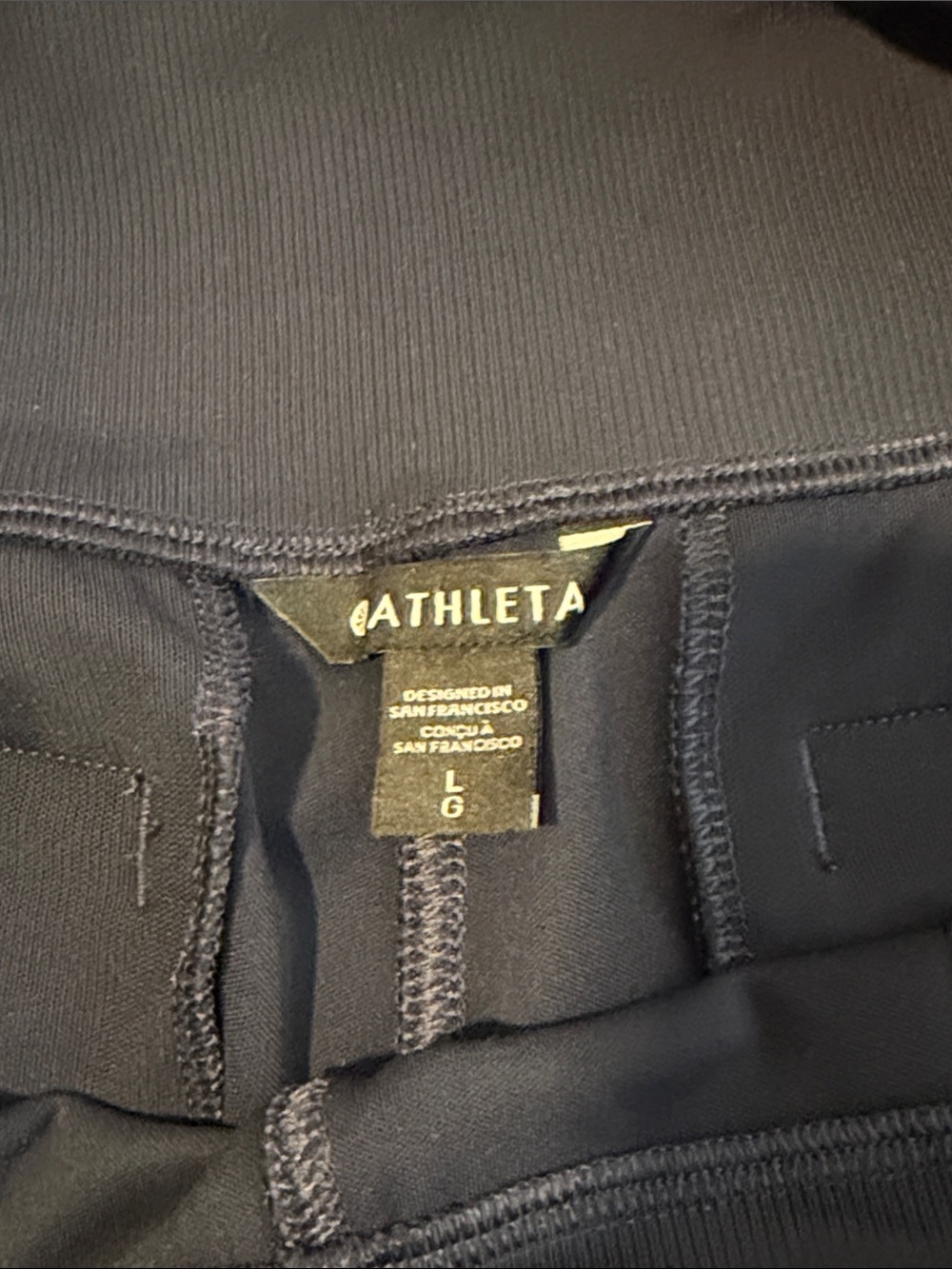 Athleta Venice wide leg pants, navy with black stripe, size large - Picture 10 of 11